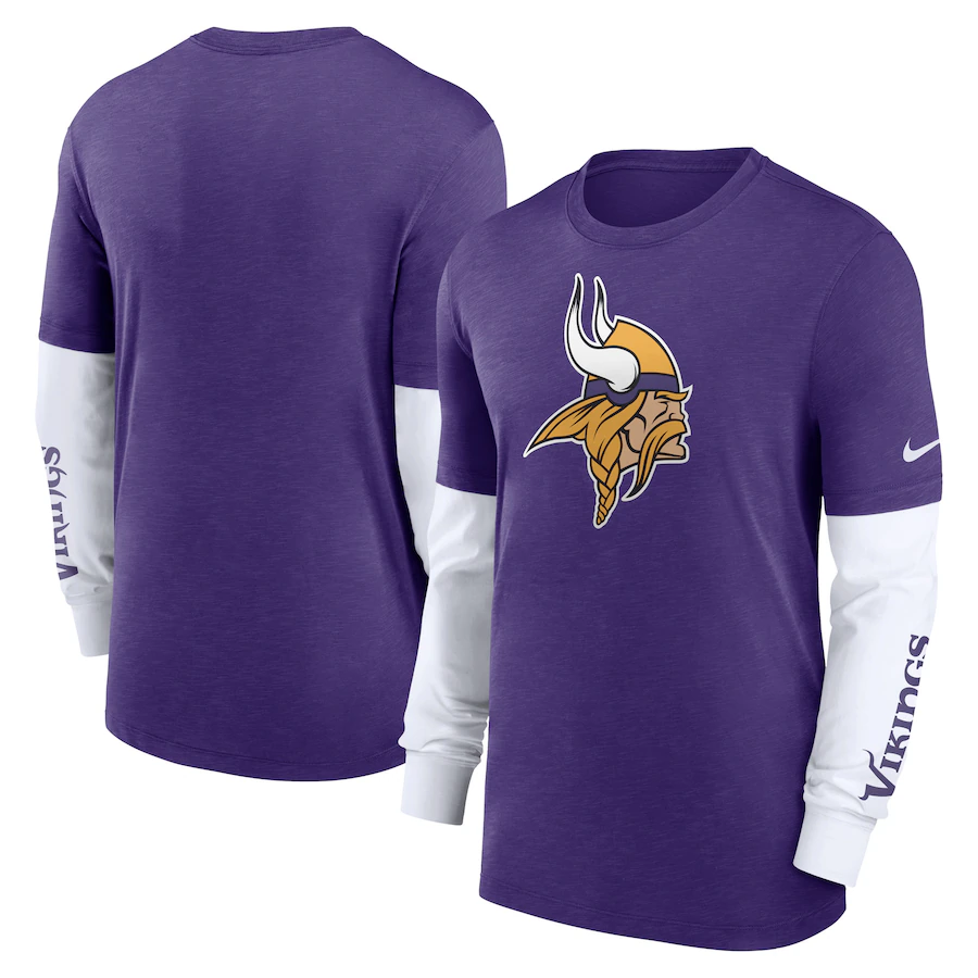 2023 Men NFL Minnesota Vikings Nike Long Tshirt->->Sports Accessory